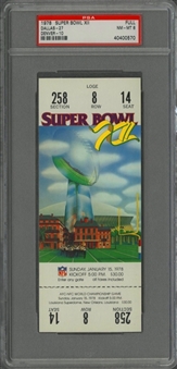 1978 Super Bowl XII Cowboys vs Broncos RARE Full Ticket (PSA/DNA NM-MT 8)Highest Graded